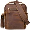 Jack&Chris Leather Messenger Bag for Men, Man Purse Crossbody Bags for Work Business
